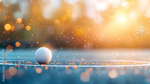 Exciting sports action a close-up of a hockey ball on the ice outdoor arena sports photography dynamic environment