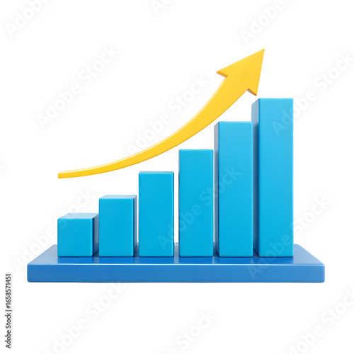Financial growth concept 3d bar chart with upward trend arrow symbolizing success and profit transparent background Free Download Financial growth concept 3d bar chart with upward trend arrow symbolizing success and profit transparent background - GFXLoad