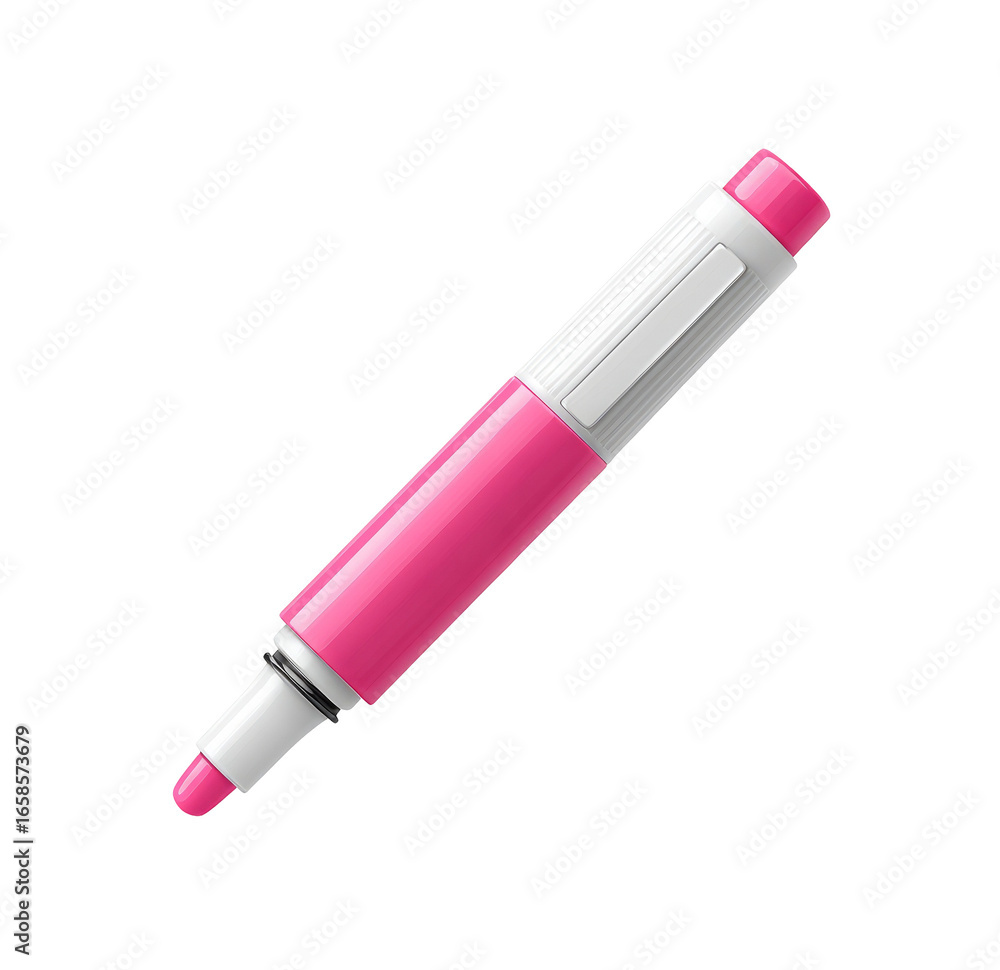 Fototapeta premium Pink double-ended marker, angled view