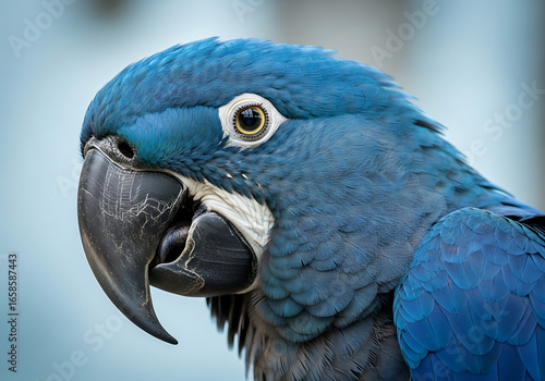 Wallpaper Mural Hyacinth Macaw Bird Profile Portrait Torontodigital.ca