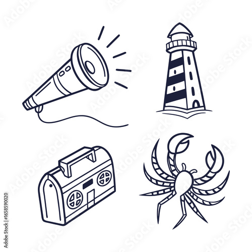Space Exploration Doodles, Social Media Communication, Tropical Night Exploration

