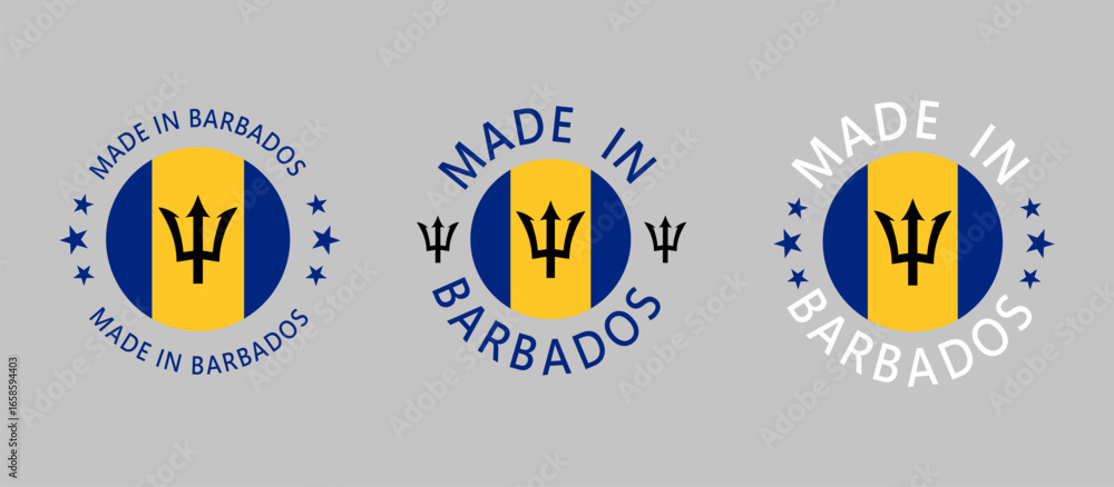 Naklejka premium Barbados stamp set 2