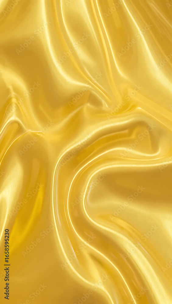 Fototapeta premium Luxurious golden satin fabric texture abstract background