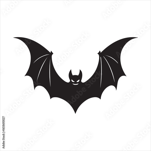 Wallpaper Mural Black bat silhouette Halloween vector illustration Torontodigital.ca