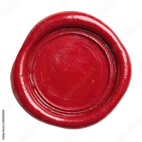 Close-up of a red wax seal (2)