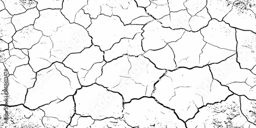modern black and white scratch and cracks grunge texture dust and distressed wall pattern white background..