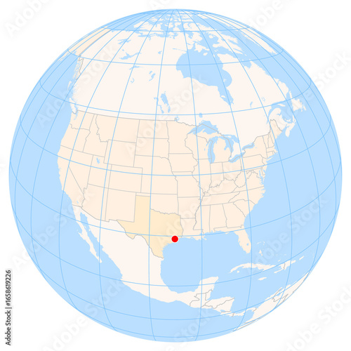 Location Map of League City (Texas) in the United States