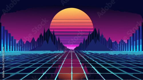 sunrise over the city