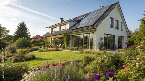 Eco-Friendly Home with Solar Panels
Suburban House with Sustainable Technology
Family Home with Solar Energy on the Roof
Beautiful Home with a Well-Kept Garden