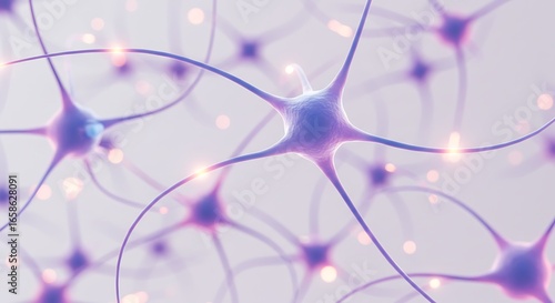 Neuron Cells Network with Synapses Connection
