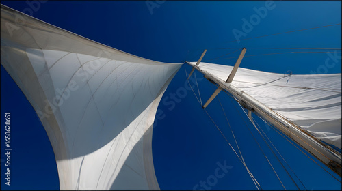 sail boat on blue sky