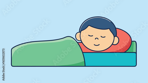 Child sleeping peacefully in a cozy bed