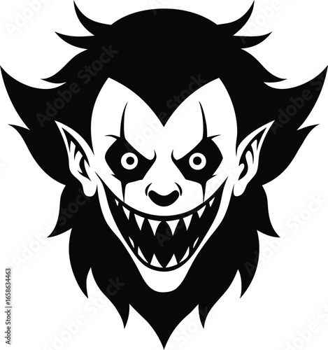 Terrifying Monster Portrait with Sharp Teeth and Piercing Eyes A Creature of Nightmares and Dark Fantasy Art
