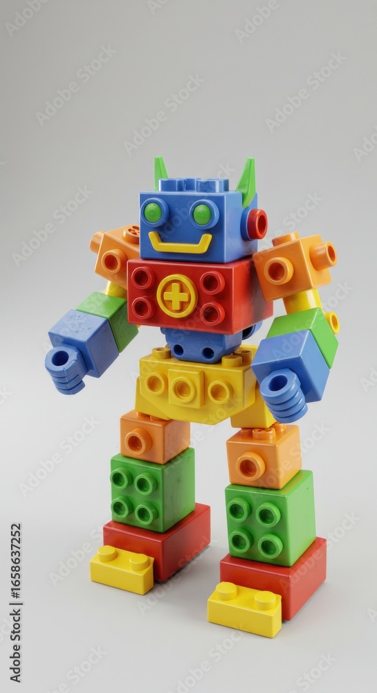 Obraz premium Colorful block robot toy