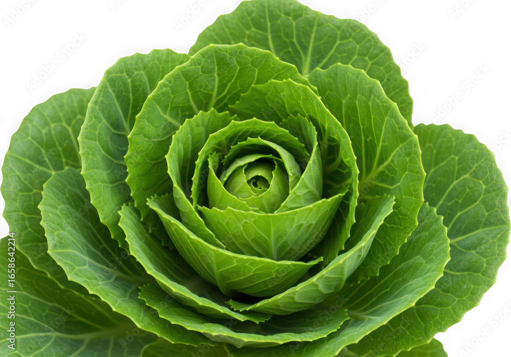 Obraz premium Vibrant green ornamental cabbage with tight rosette formation
