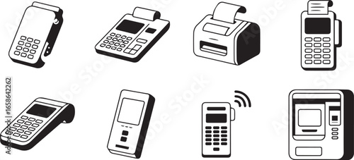 Payment terminals and receipt printer collection pos machine credit card reader