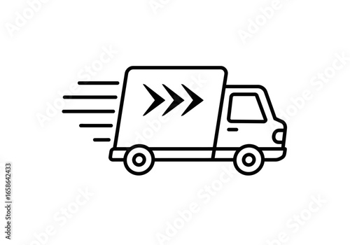 vector delivery truck icon