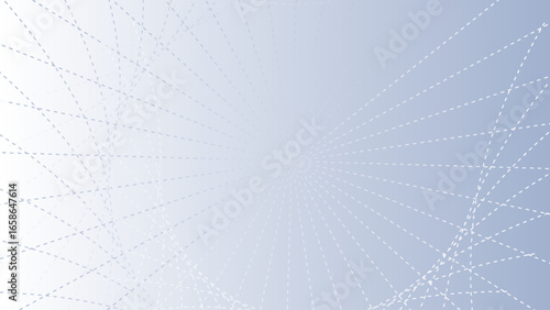Abstract digital background with flowing dotted lines forming a tunnel like structure on a smooth gradient gray surface creating a modern and minimal design