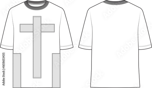 vector illustration of a white t-shirt