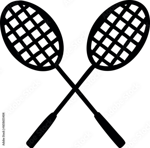 Badminton icon. Simple vector illustration. Black Badminton Icon icon