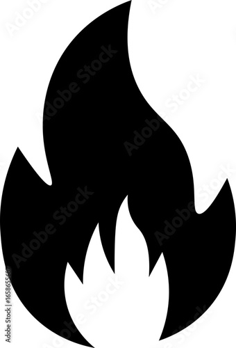 Flame Icons, Flame Vector Icon. Simple flat burning fire silhouette collection. Hot energy symbol for graphic design, Vector Illustration