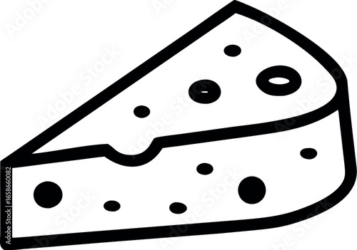 cheese line art vector icon for food apps and websites 