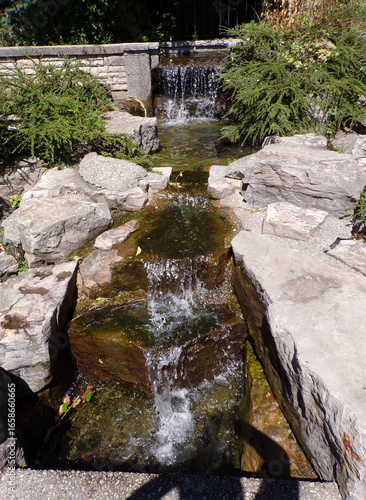 Wallpaper Mural Summer park's landscape with small waterfall Torontodigital.ca