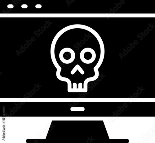 Dark web Glyph icon, dark web icon — hidden network, cybercrime, anonymous internet activity symbol vector