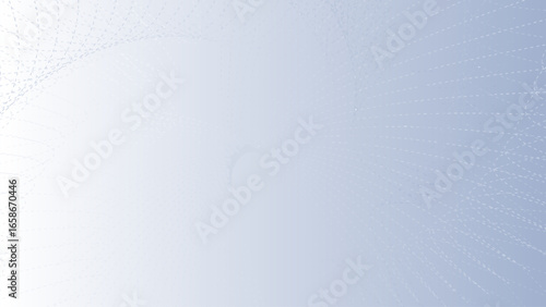 Abstract digital background with flowing dotted lines forming a tunnel like structure on a smooth gradient gray surface creating a modern and minimal design