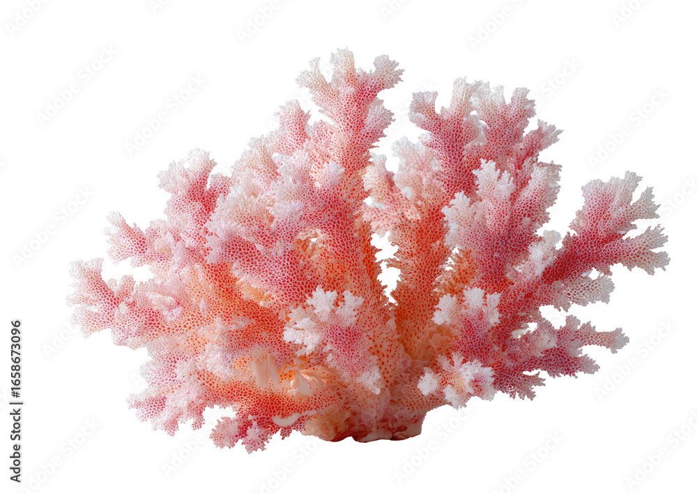 Naklejka premium Close-up of a delicate, pink coral