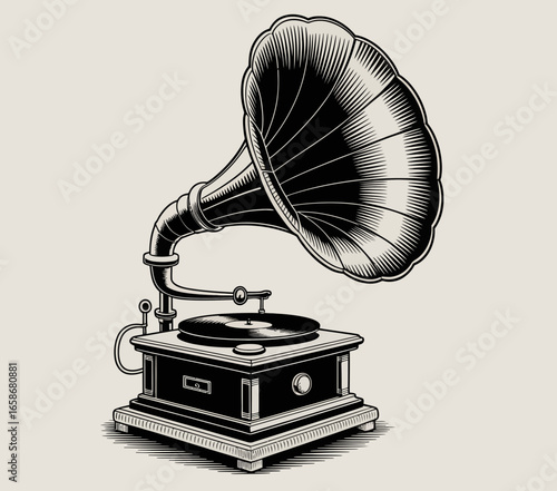 old vinyl gramophone