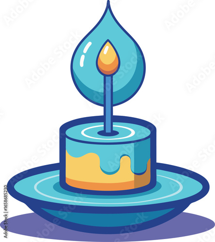 Diwali candle, Illustration of a Diwali candle