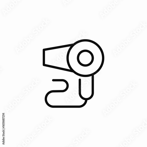 electric hair dryer icon sign vector