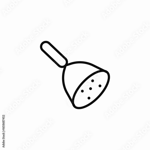 handheld strainer sifter icon sign vector