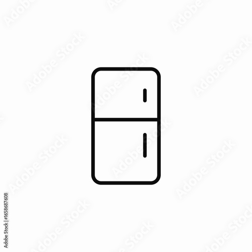 kitchen refrigerator fridge icon sign vector