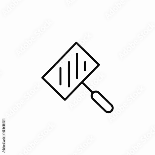spatula with slotted surface icon sign vector
