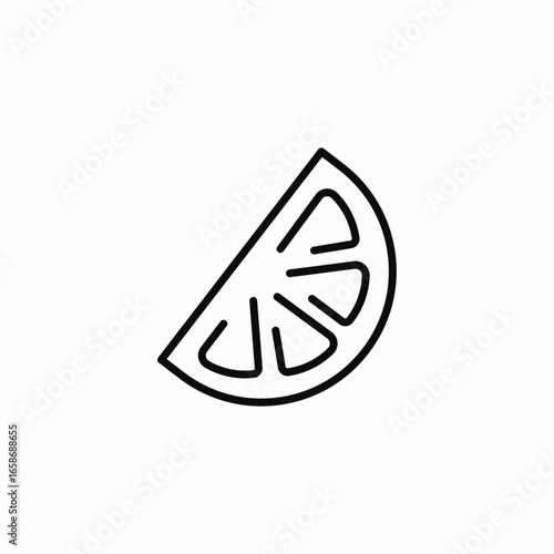 tart citrus wedge icon sign vector