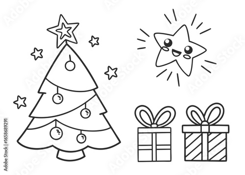 Black Christmas Icons Stock Illustrations. christmas vector.christmas bundle vectore 