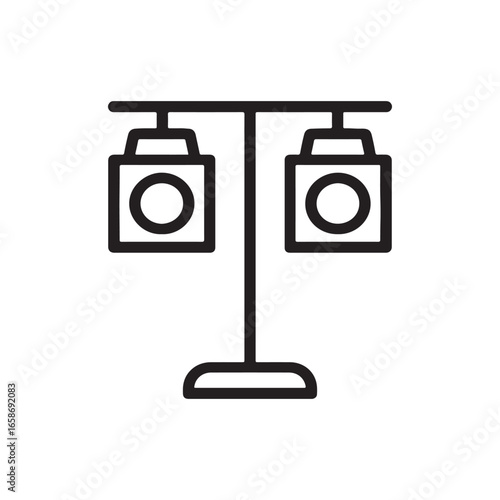 Stage Lights Outline Icon