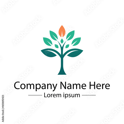 Minimalist Tree Logo Design Natural and Green Concept