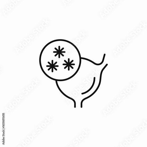 bladder unhealthy state icon sign vector