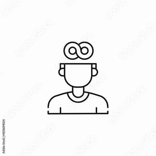 endless creative thought icon sign vector