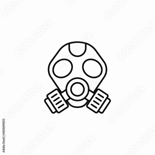 gas mask breathing apparatus icon sign vector