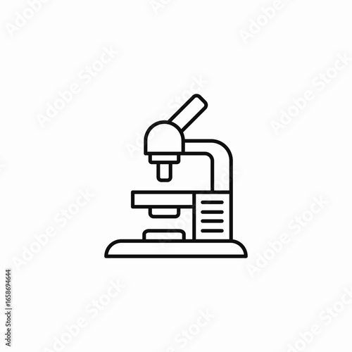 medical microscope for research icon sign vector