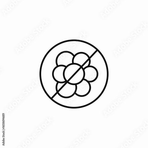 no pollen allowed icon sign vector