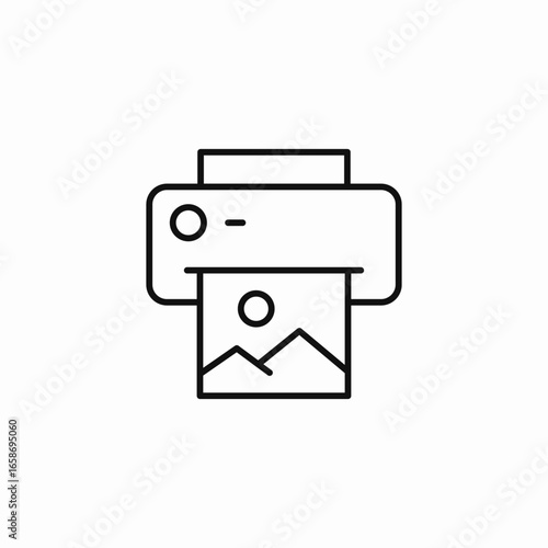 print photo document icon sign vector