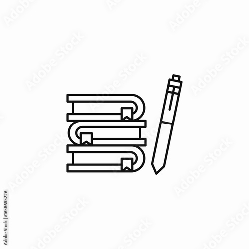 stack of books icon sign vector