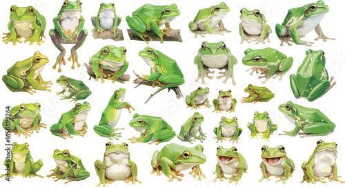 frog watercolor clipart 