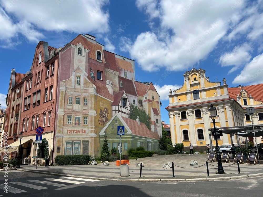 Naklejka premium Street art around Poznań Cathedral,
