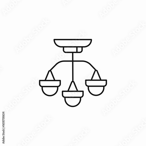 triple hanging lights icon sign vector